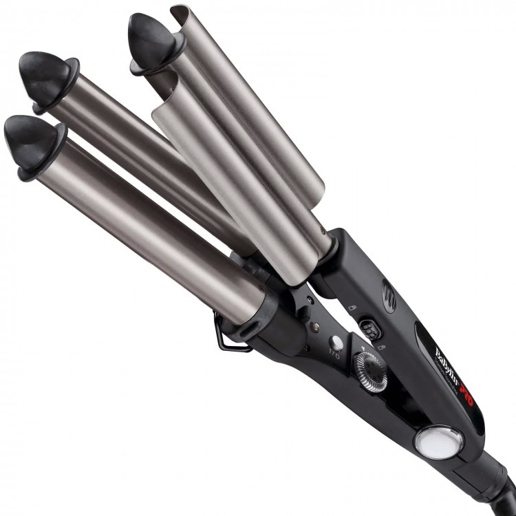 BABYLISS PRO, Профессиональные щипцы для волос тройные, 22/19/22 мм.