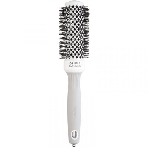 OLIVIA GARDEN, Термобрашинг для волос Expert Blowout Shine White & Grey 35 мм.
