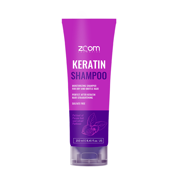 ZOOM, Шампунь бессульфатный для волос Keratin, 250 мл.