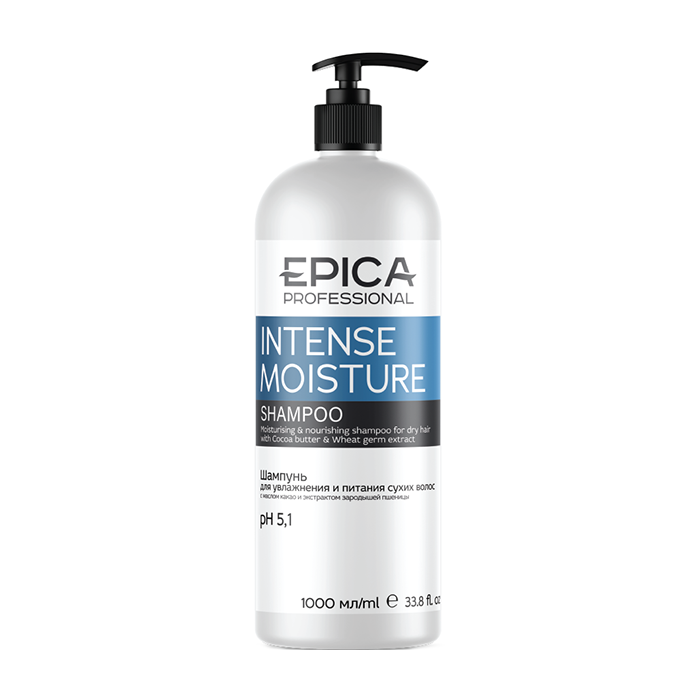 EPICA, Шампунь для увлажнения и питания сухих волос Intense Moisture, 1000 мл.