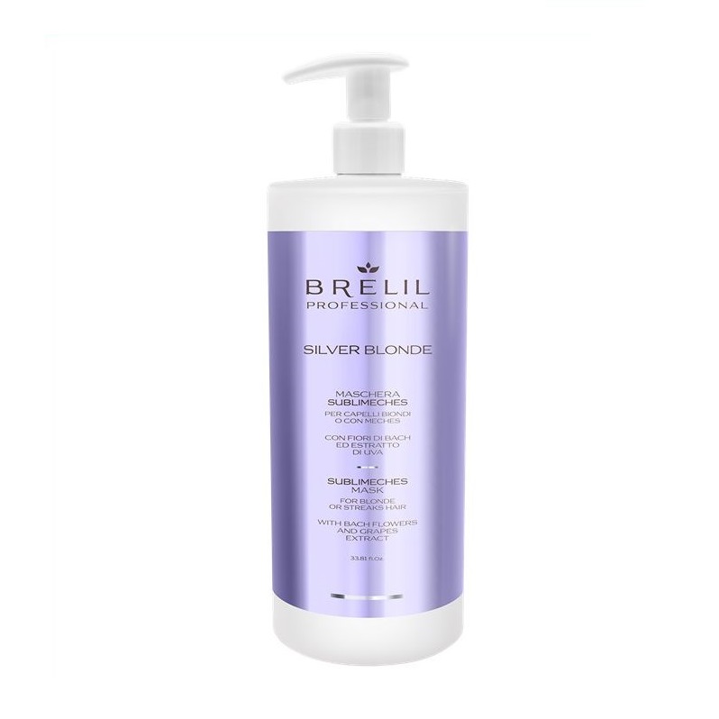 BRELIL, Маска для волос Sublimeches Mask Biotreatment Silver Blonde, 1000 мл.