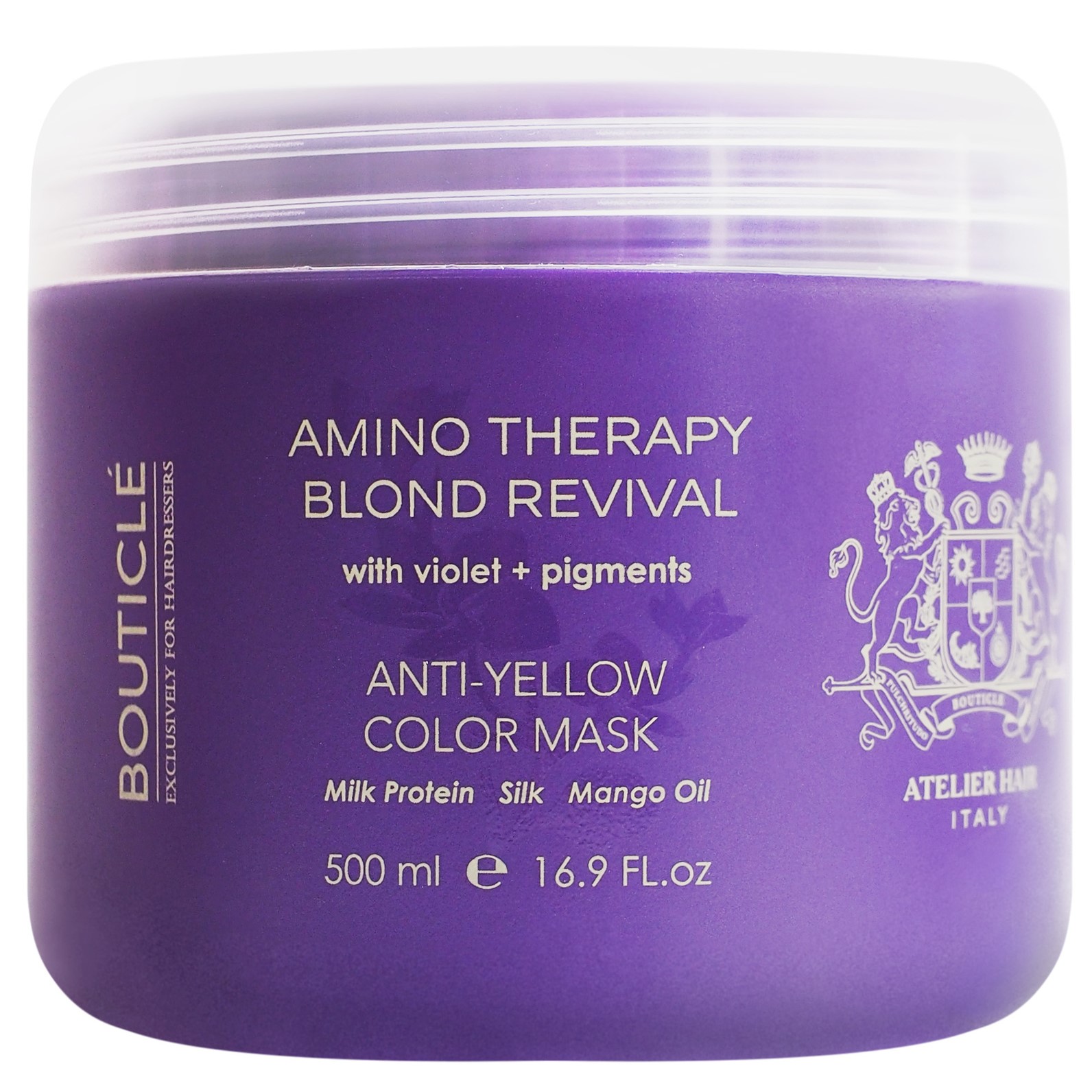 BOUTICLE, Восстанавливающая маска с анти-желтым эффектом Amino Therapy Blond Revival, 500 мл.