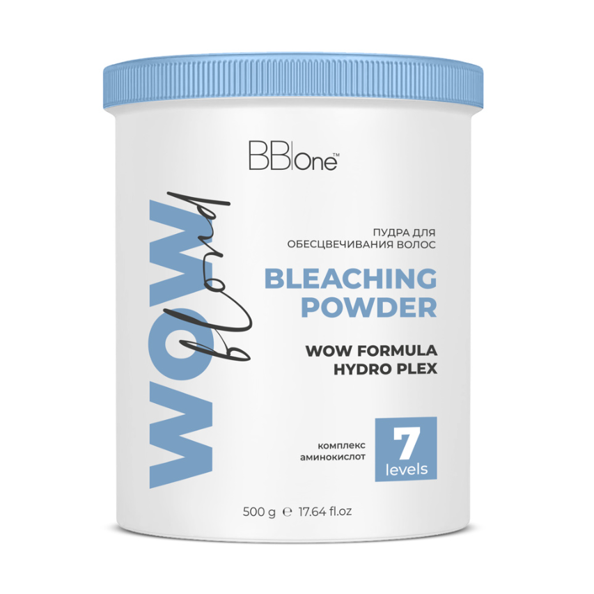 Обесцвечивающая пудра WOW Blond Bleaching Powder HYDRO PLEX BLUE, 500 гр.