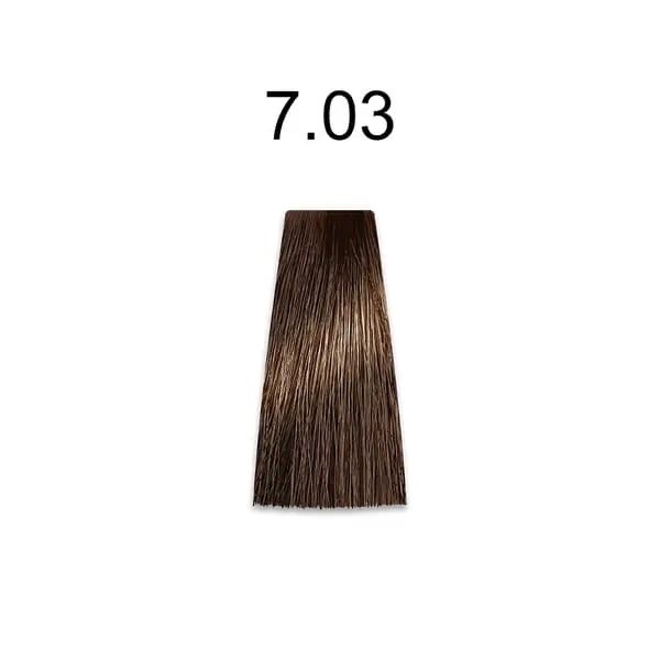 Стойкий безаммиачный краситель для волос Baco Soft 7/03, 60 мл.