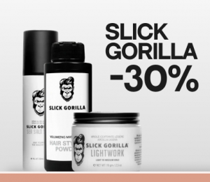 Скидка до 30% на товары  SLICK GORILLA!